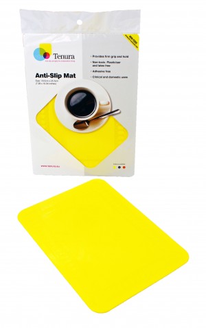 Able2 anti-slip matten rechthoekig L 25,5 x B 18,5 cm geel