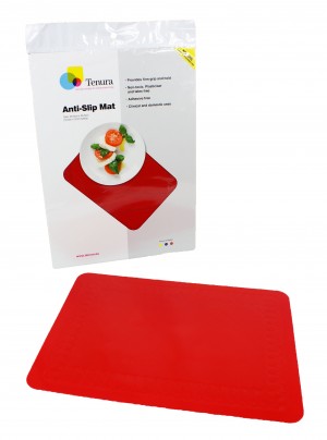 Able2 anti-slip matten rechthoekig L 35,5 x B 25,5 cm rood